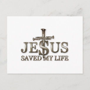 Cartão Postal Jesus Cristo Salvou o Meu Presente de Vida Para Mu