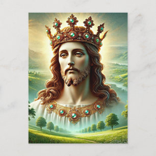 Cartão Postal Jesus Cristo vestindo Arte da Paisagem Coletiva do