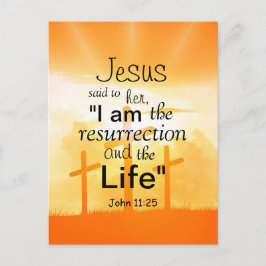 Cartão Postal Jesus disse que eu sou a ressurreição John 11:25 V
