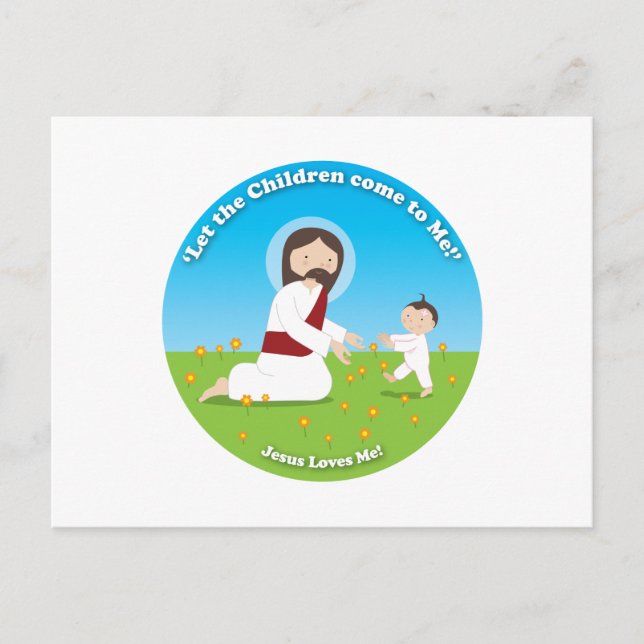 Cartão Postal Jesus e Criança (Frente)
