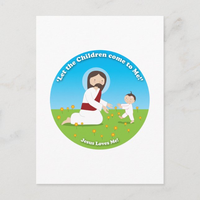 Cartão Postal Jesus e Menino (Frente)