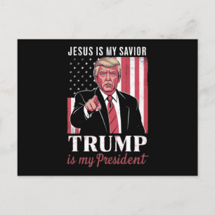 Cartão Postal Jesus É Meu Salvador Trump É Meu Presidente Eleiçã
