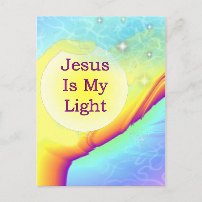 Cartão Postal Jesus É Minha Luz (Frente)