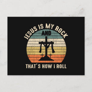 Cartão Postal Jesus É Minha Rocha É Assim Que Eu Rolo Presente C