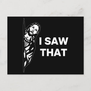 Cartão Postal Jesus Engraçado Eu Vi Isso