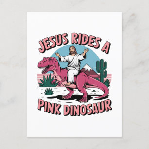 Cartão Postal Jesus Engraçado Memes, Jesus Difunde Um Dinossauro