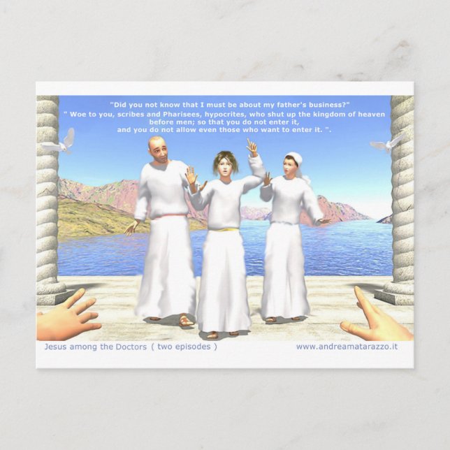 Cartão Postal Jesus entre os Médicos (Frente)