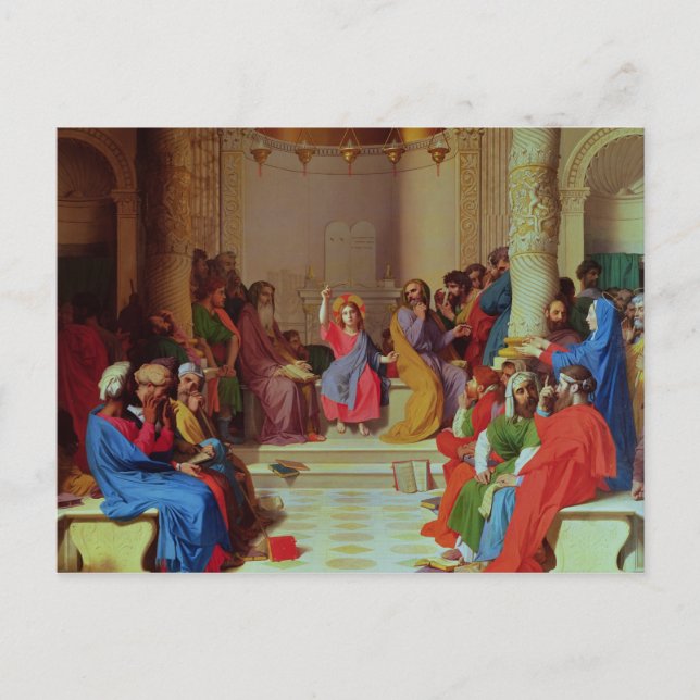 Cartão Postal Jesus entre os médicos, 1862 (Frente)