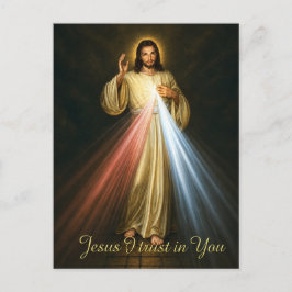 Cartão Postal Jesus Eu Confio em Ti Divina Misericórdia Católica