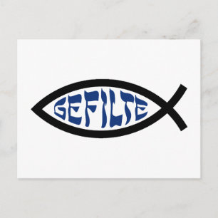 Cartão Postal Jesus Gefilte Fish - Humor Judaico da Páscoa