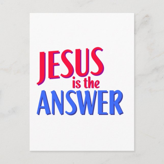Cartão Postal Jesus is the answer (Frente)