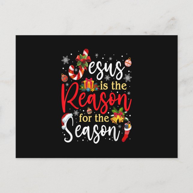 Cartão Postal Jesus Is The Reason For The Season Christmas Funny (Frente)