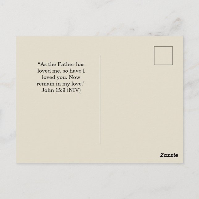 Cartão Postal Jesus Loves You Rustic Christian Encouragement (Verso)