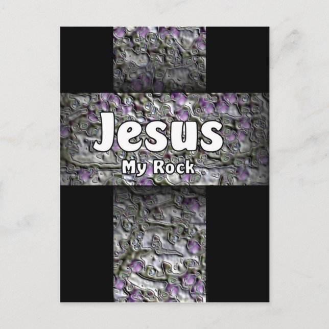 Cartão Postal Jesus My Rock (Frente)
