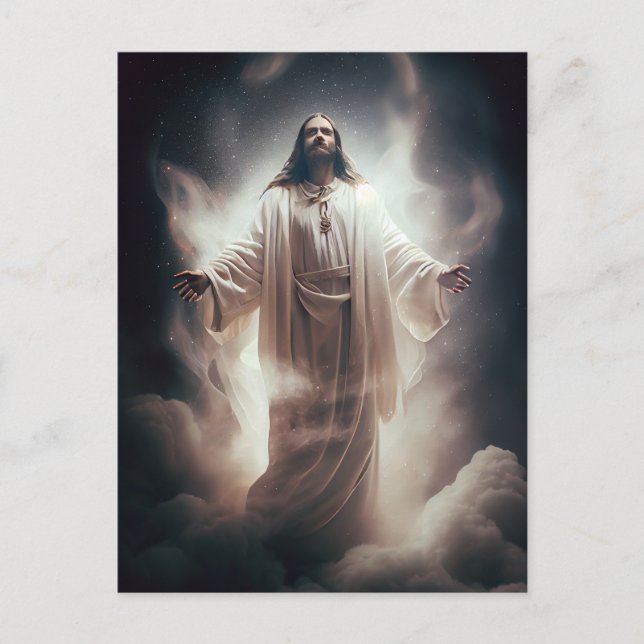 Cartão Postal Jesus na arte gerada pelo Cosmos AI (Frente)