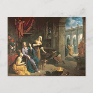 Cartão Postal Jesus na Casa de Martha e Maria