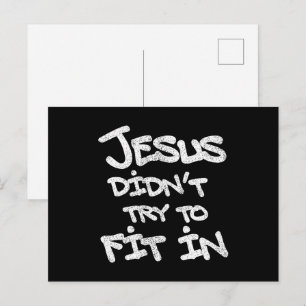 Cartão Postal Jesus Não Tentou Se Encaixar Graffiti Grunge Engra