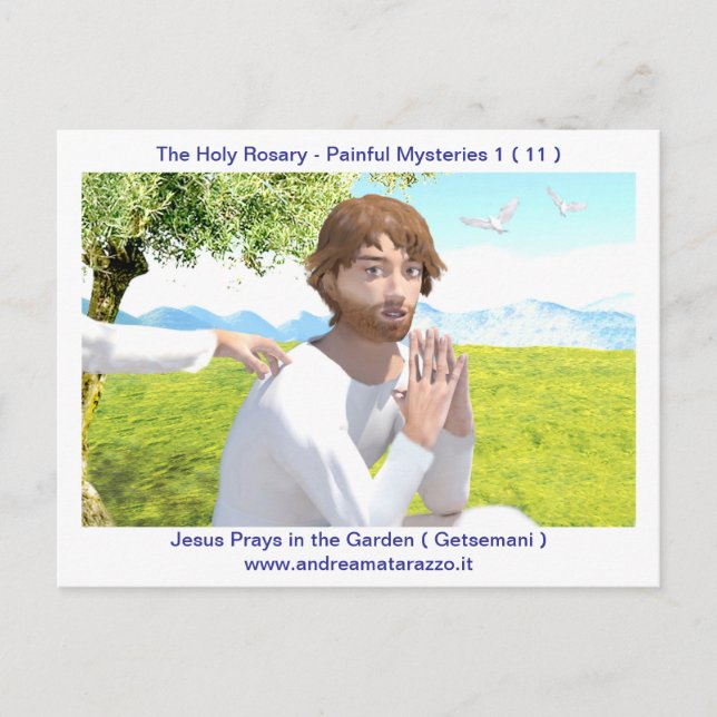 Cartão Postal Jesus no Jardim ( Getsemani ) (Frente)