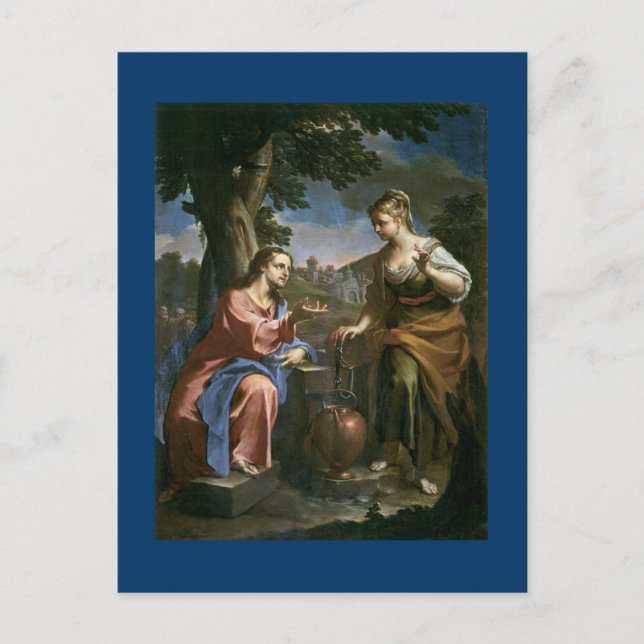 Cartão Postal Jesus Oferece Água Viva (Frente)