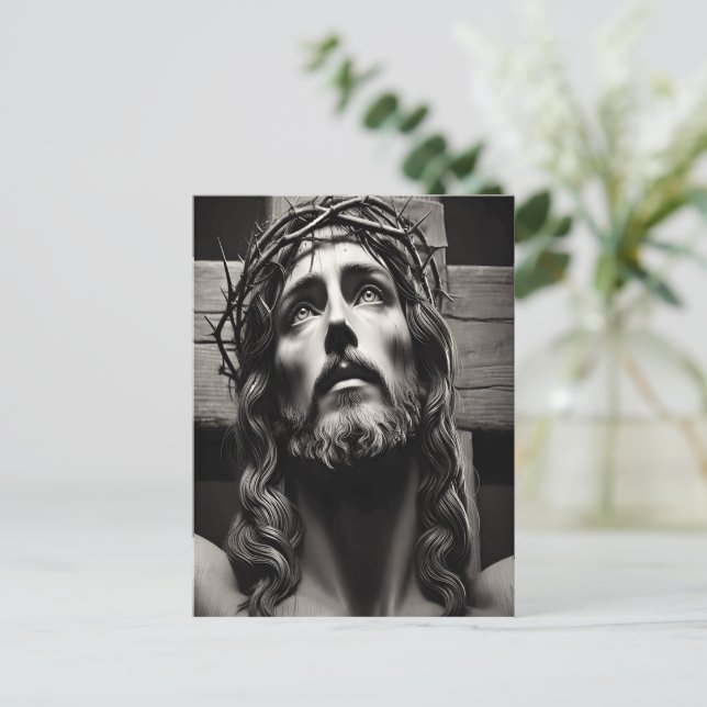 Cartão Postal Jesus, os momentos finais do salvador crucificado (Em pé/Frente)