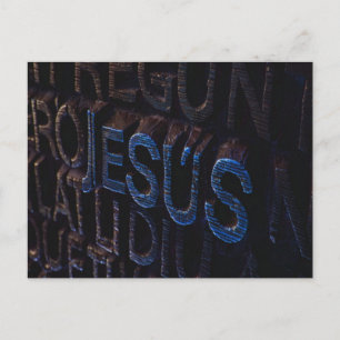 Cartão Postal Jesus, Pedra Azul, Amor a Deus Cristão