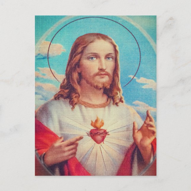 Cartão Postal Jesus Prayer traditional photography (Frente)