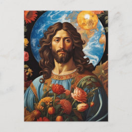 Cartão Postal *~* Jesus Preocupado com a Terra AP50 cósmica Univ