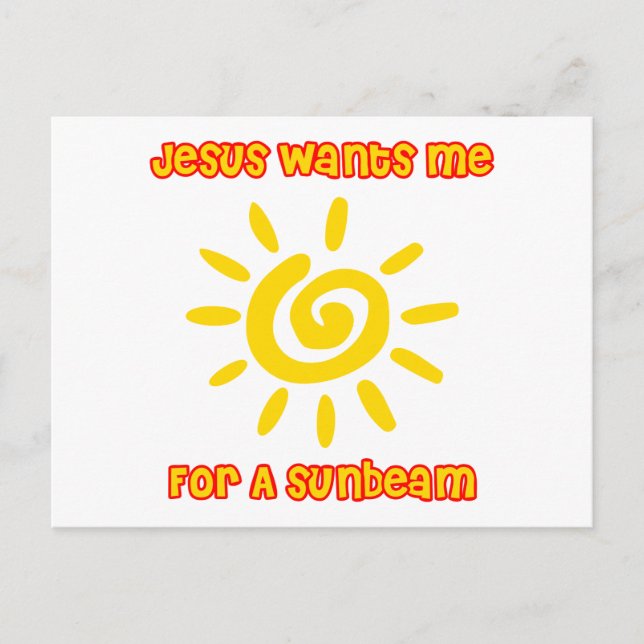 Cartão Postal Jesus quer que eu faça um raio de sol (Frente)