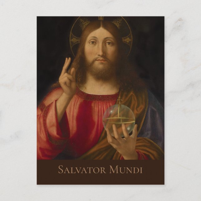 Cartão Postal Jesus Salvator mundi Andrea Previtali CC0985 (Frente)