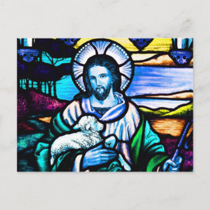 Cartão Postal Jesus Stainted Glass