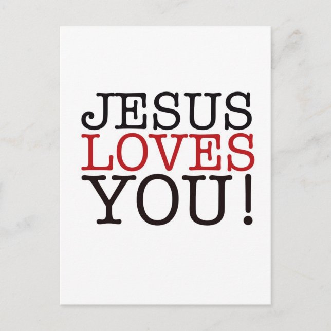 Cartão Postal Jesus Te Ama! (Frente)