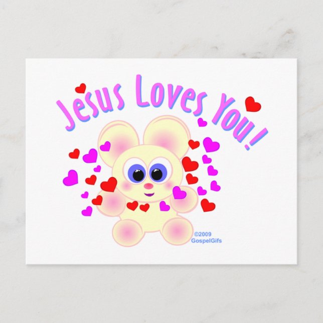 Cartão Postal Jesus te ama design (Frente)