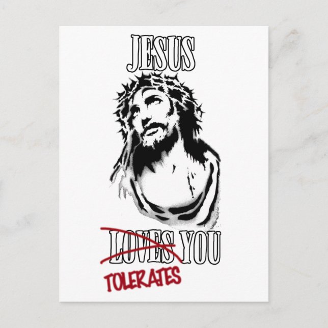 Cartão Postal Jesus Tolera-Te (Frente)