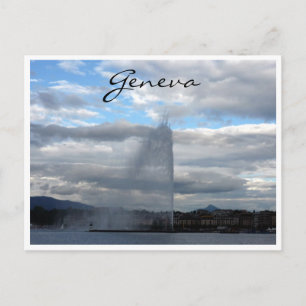 Cartão Postal jet d'eau geneva