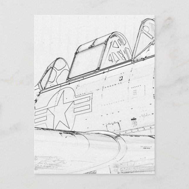 Cartão Postal Jet Sketch (Frente)