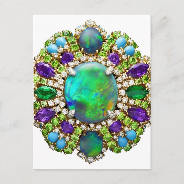 Cartão Postal Jewelry Mandala (Frente)