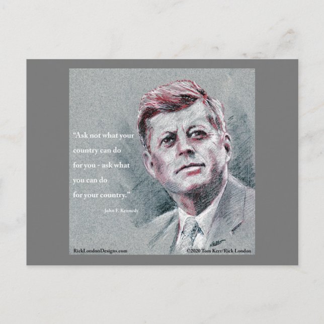 Cartão Postal JFK & Citação (Frente)