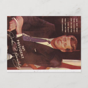 Cartão Postal JFK Kennedy presidente