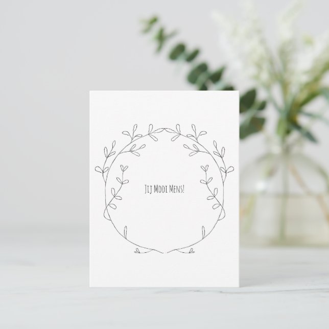 Cartão Postal Jij Mooi Mens Compliment Botanische Quote Kaart (Em pé/Frente)
