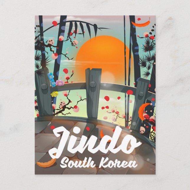 Cartão Postal Jindo Coreia do Sul (Frente)