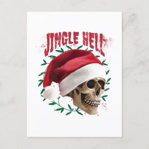 Cartão Postal Jingle Hell Skull