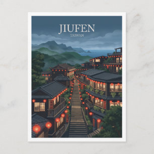 Cartão Postal Jiufen Nova Taipei Taiwan Lembrança