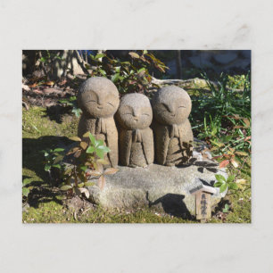 Cartão Postal Jizo Estatualidades: Templo de Hase, Japão
