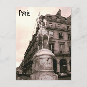 Cartão Postal Joana d'Arc Statue Paris Postcard