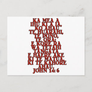 Cartão Postal João 14:6 Maori