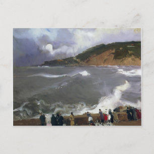 Cartão Postal Joaquín Sorolla - A água-viva de San Sebastian
