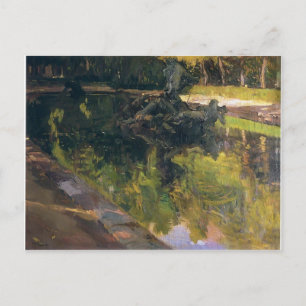 Cartão Postal Joaquín Sorolla - Fonte do Netuno, La Granja