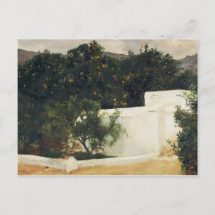 Cartão Postal Joaquín Sorolla - Laranjeiras na estrada para Sev