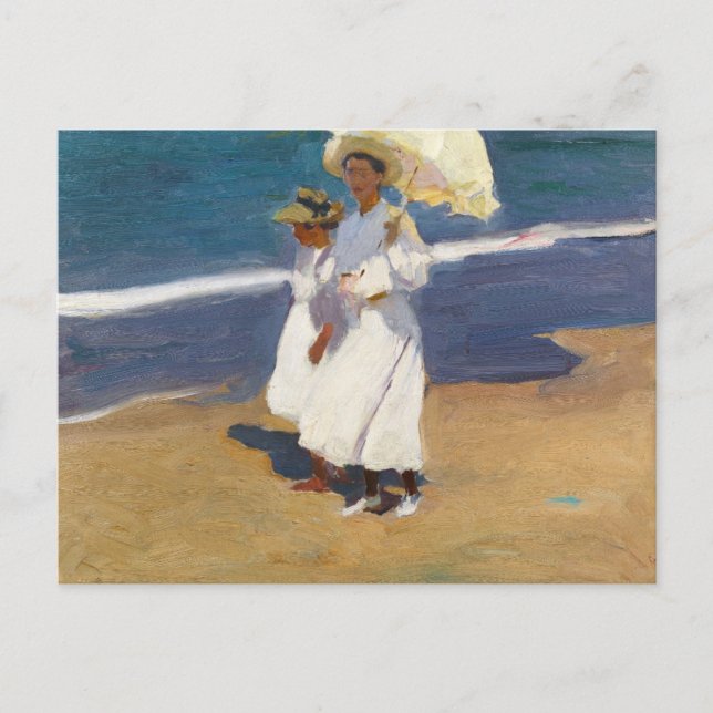 Cartão Postal Joaquin Sorolla - Na Praia (Frente)