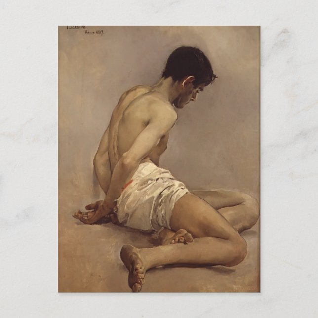 Cartão Postal Joaquín Sorolla - pintura acadêmica da natureza (Frente)